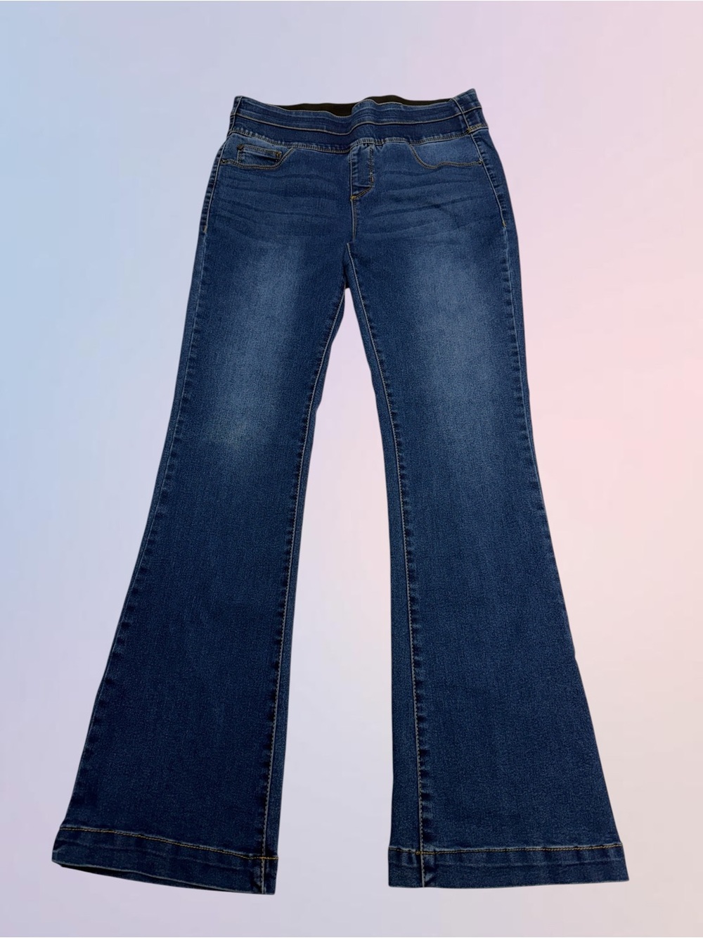 CURVE APPEAL Women’s 8 / 29 WAIST SCULPTOR BOOT Pull On Blue Jeans